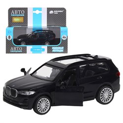 ТМ "Автопанорама" Машинка металлическая 1:44, BMW X7, черный, откр. двери, инерция, в/к 17,5*12,5*6, JB1251256 - фото 31403