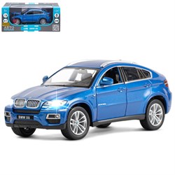 ТМ "Автопанорама" Машинка металлическая 1:26 BMW X6, синий, откр. двери, капот и багажник, свет,звук JB1200121 - фото 36625