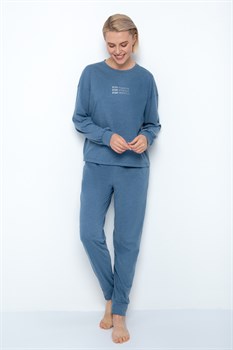 Е 40028/капитанский синий брюки женские  - фото 38535