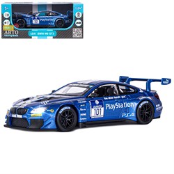 ТМ "Автопанорама" Машинка металлическая, 1:24, BMW M6 GT3, синий,  в/к 24,5 х 12,5 х 10,5 см JB1251195-1 - фото 43800