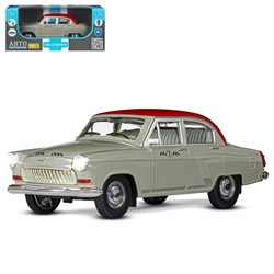 ТМ "Автопанорама" Машинка металлическая 1:24 Волга ГАЗ-21 "Такси", серый, откр. двери, капот,. JB1200213 - фото 44214