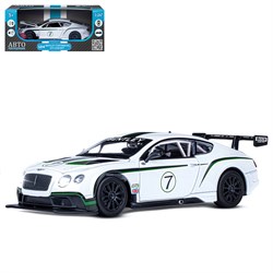 ТМ "Автопанорама" Машинка металл 1:24 Bentley Continental GT3 Concept, белый ,в/к 24,5*12,5*10,5 см JB1200125-1 - фото 44805