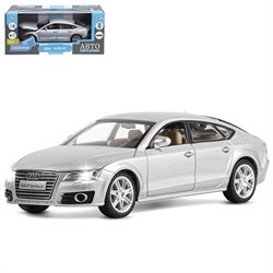 ТМ "Автопанорама" Машинка металлическая 1:24 Audi A7, серебряный, в/к 24,5*12,5*10,5 см JB1251020-1 - фото 45681