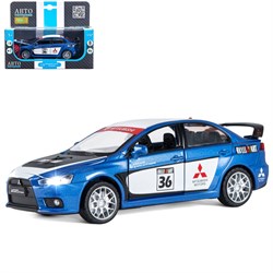 ТМ "Автопанорама" Машинка металлическая1:32  Mitsubishi Lancer Evolution, в/к 17,5*13,5*9 см JB1251472 - фото 55466