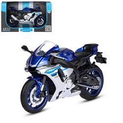 ТМ "Автопанорама" Мотоцикл металл. 1:12 YAMAHA YZF-R1, синий, свободный ход колес JB1251571 - фото 56076