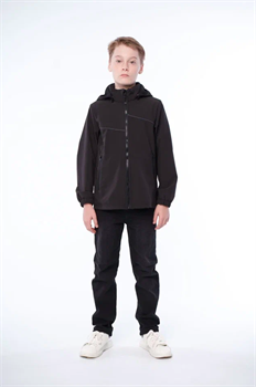 Куртка из софтшелла "Патриот" (Черный) - фото 57878