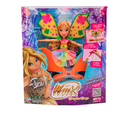 Шарнирная кукла Winx Club "Bling the Wings" Флора с крыльями и глиттером, 24 см, IW01312202 IW01312202 - фото 74439