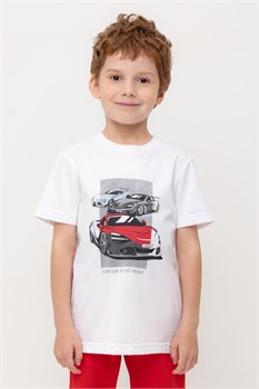 КР 302721/белый к550 фуфайка (футболка) для мальчика  КР 302721/белый к550 - фото 78966