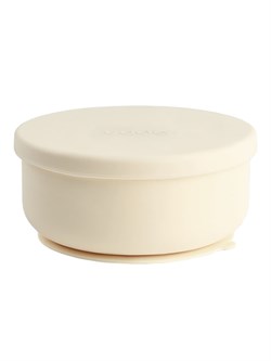 Силиконовая миска на присоске с крышкой edda, Пломбир SBL-01001 - фото 80609