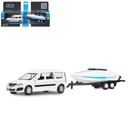 ТМ "Автопанорама" Машинка металлическая 1:43, LADA LARGUS белая, откр. 2 двери., инерция + прицеп  JB1251630 - фото 81263