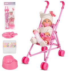 ТМ "Amore Bello" Пупс 33 см, русский язык, Шаинский, пьет и писает: розовый JB0213700 - фото 81867