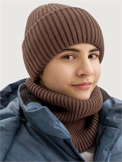 Комплект шапка и снуд  12з16525 орех 12з16525-3 - фото 82841