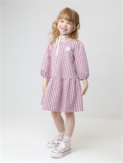 КР 5827/темная орхидея,маленькая клетка к593 платье для дев  КР 5827/темная орхидея