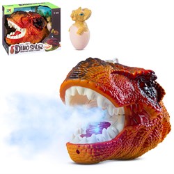 Голова динозавра с паром, со свет.и звук.эффект. в/к 15,8*19,5*14,7 см JB0211676