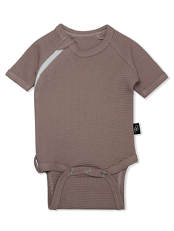 Боди на молнии с коротким рукавом Вафля Тауп Грей Артикул 42221156 42221156
