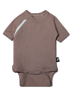 Боди на молнии с коротким рукавом Рубчик Тауп Грей Артикул 42220956 42220956