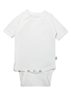 Боди на молнии с коротким рукавом Рубчик Сахар Артикул 42110956 42110956