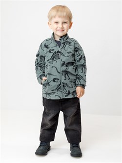 ФЛ 34025/н/49 ГР куртка дет хаки, скелеты динозавров ФЛ 34025/н/49 ГР