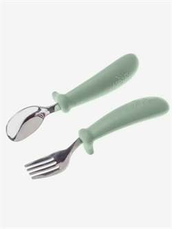 Силиконовая ложка и вилка + металл - Sage  LV0001/250
