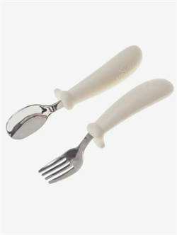 Силиконовая ложка и вилка + металл Ivory LV0001/216