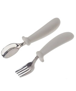 Силиконовая ложка и вилка + металл - Sand LV0001/214