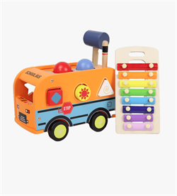 Школьный автобус 3в1 (сортер, каталка, ксилофон) LF0012