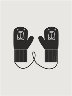 Варежки 14м22326 черный 14м22326-1