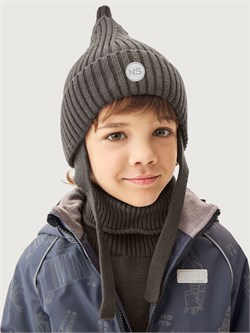 Комплект шапка и манишка 12м21126 кофе  12м21126-1