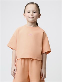 КР 302944-1/персиковый 1228 к727 фуфайка (футболка) для дев КР 302944-1/персиковый