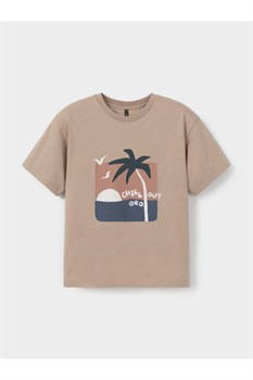 КР 302986/темно-бежевый 1304 к686 фуфайка (футболка) для мал КР 302986/темно-бежевый