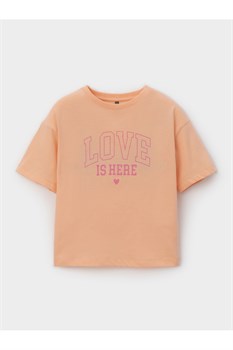 КР 303016/персиковый 1228 к727 фуфайка (футболка) для дев  КР 303016/персиковый 1228