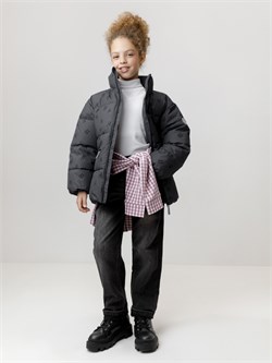 ВК 32194/н/3 ГР куртка для дев антрацитовый, бантики ВК 32194/н/3 ГР