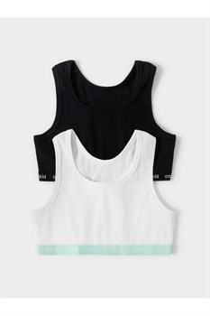 К 1196-2уп/белый,черный набор майка-топ для дев К 1196-2уп/белый,черный