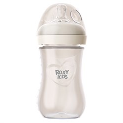 Бутылочка для кормления Natural, 240 мл, средний поток поток, 3+. Цвет слоновая кость RBTL-005-I
