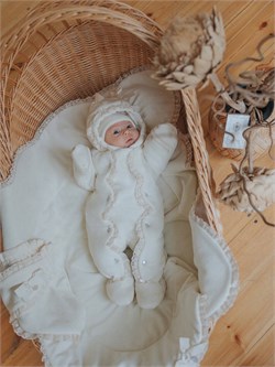 Комбинезон с бантиками цв. натуральный 02037-04002