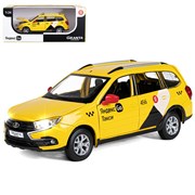 Яндекс Go Машинка металлическая 1:24 LADA GRANTA CROSS, желтый, открываются 4 двери, капот, багажник JB1251347