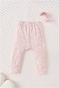 К 4718/маленькие ромашки на св.розовом брюки для девочки ясельного возраста