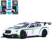 ТМ "Автопанорама" Машинка металлическая 1:32 Bentley Continental GT3, белый, в/к 17,5*13,5*9 см JB1251315-1