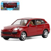 ТМ "Автопанорама"  Машинка металл. 1:24 Porsche Cayenne S, бордовый, в/к 24,5*12,5*10,5 см JB1251131