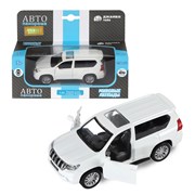 ТМ "Автопанорама" Машинка металлическая 1:42 Land Cruiser Prado, белый, в/к 17,5*12,5*6,5 см JB1251023-1