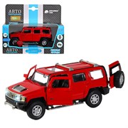 ТМ "Автопанорама" Машинка металлическая 1:32 Hummer H3, красный, в/к 17,5*13,5*9 см JB1251293-1