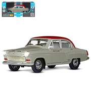 ТМ "Автопанорама" Машинка металлическая 1:24 Волга ГАЗ-21 "Такси", серый, откр. двери, капот,. JB1200213