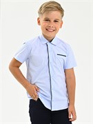 2652 Рубашка для мальчика короткий рукав (светло-голубой)