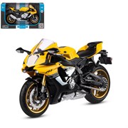 ТМ "Автопанорама" Мотоцикл металл. 1:12 YAMAHA YZF-R1, желтый, свободный ход колес JB1251602