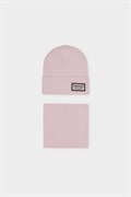 К 8149/24/розово-сиреневый комплект детский (шапка+шарф-снуд)  