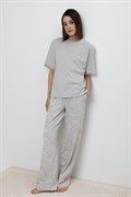 Е 20113/серебристое облако,леопард пижама женская (фуфайка, брюки) 