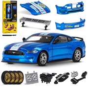 Машинка металлическая 1:43 Ford Mustang GT, синий, тюнинг, откр. двери, инерция, в/к 23,5*10*4 см JB1251640