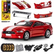 Машинка металлическая 1:43 Ford Mustang GT, красный, тюнинг, откр. двери, инерция, в/к 23,5*10*4 см JB1251641