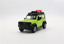Машинка металлическая 1:32 Suzuki Jimny 2018, зеленый, тюнинг, откр. двери, инерция, в/к 23,5*10*4 с JB1251656