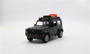 Машинка металлическая 1:32 Suzuki Jimny 2018, черный, тюнинг, откр. двери, инерция, в/к 23,5*10*4 см JB1251657
